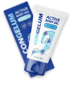 Congelum Gel Ελλάδα. Συσκευασία Congelum Gel για μυϊκή και αρθρική ανακούφιση — δροσιά και άνεση για δραστήριες ζωές.